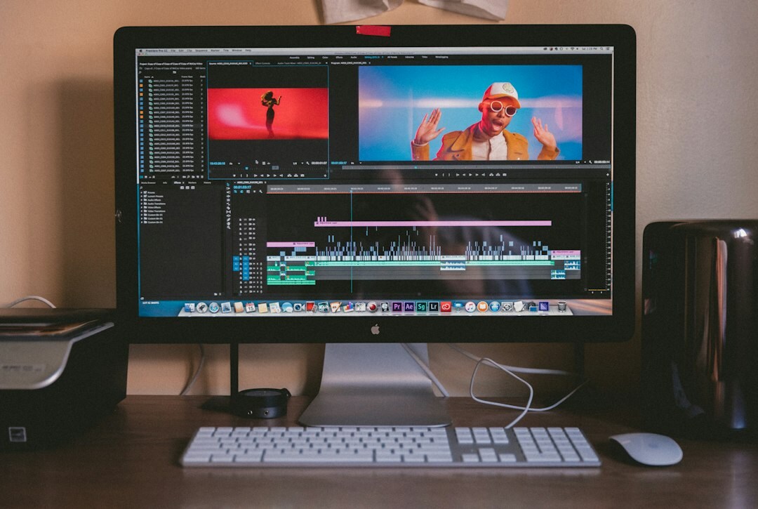video editor working late
